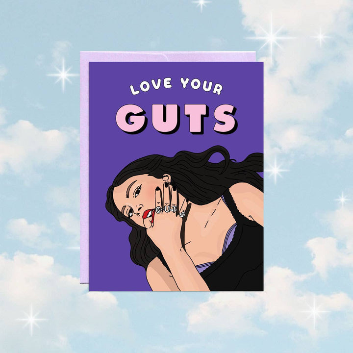 Love Ur Guts | Love Card Cards Party Mountain Paper co.  Paper Skyscraper Gift Shop Charlotte