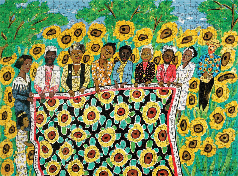 1000 Piece Jigsaw Puzzle | Faith Ringgold Sunflower Quilting Bee at Arles Puzzles Pomegranate  Paper Skyscraper Gift Shop Charlotte