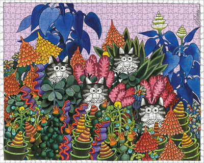 1000 Piece Jigsaw Puzzle | B. Kliban Jungle Cats | 1000 Piece Puzzle Puzzles Pomegranate  Paper Skyscraper Gift Shop Charlotte