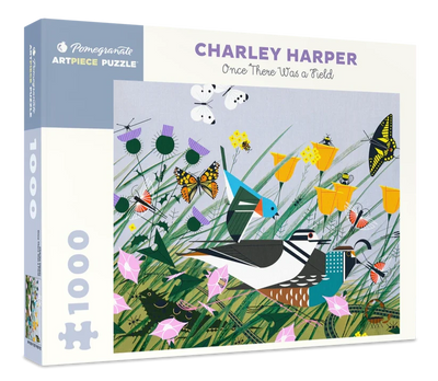 1000 Piece Jigsaw Puzzle | Charley Harper Once There Was a Field Puzzles Pomegranate  Paper Skyscraper Gift Shop Charlotte