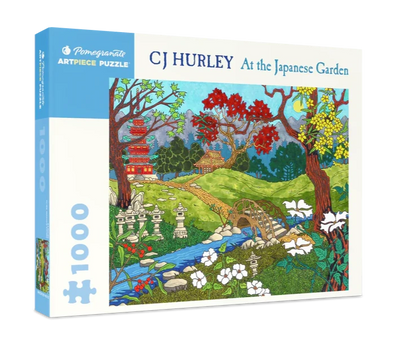 CJ Hurley: At the Japanese Garden 1000 Piece Puzzle Puzzles Pomegranate  Paper Skyscraper Gift Shop Charlotte