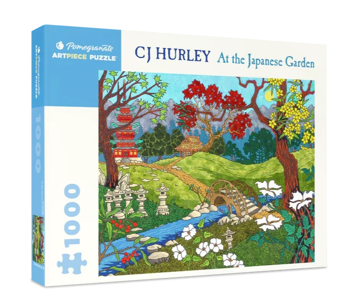 CJ Hurley: At the Japanese Garden 1000 Piece Puzzle Puzzles Pomegranate  Paper Skyscraper Gift Shop Charlotte