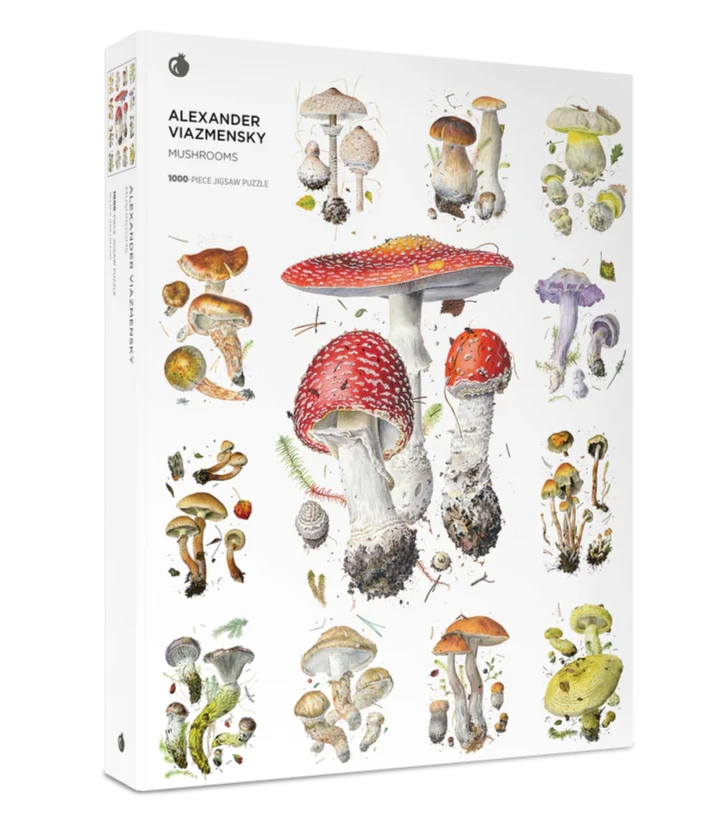 1000 Piece Puzzle | Mushrooms: Alexander Viazmensky Puzzles Pomegranate  Paper Skyscraper Gift Shop Charlotte