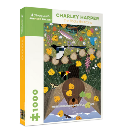 1000 Piece Jigsaw Puzzle | Charley Harper: Rocky Moutains Jigsaw Puzzles Pomegranate  Paper Skyscraper Gift Shop Charlotte