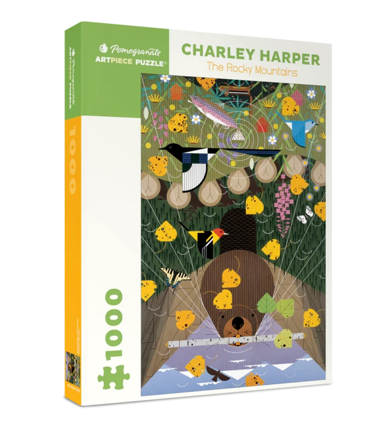 1000 Piece Jigsaw Puzzle | Charley Harper: Rocky Moutains Jigsaw Puzzles Pomegranate  Paper Skyscraper Gift Shop Charlotte