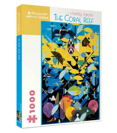 1000 Piece Jigsaw Puzzle | Charley Harper Coral Reef Jigsaw Puzzles Pomegranate  Paper Skyscraper Gift Shop Charlotte