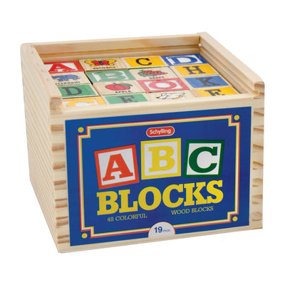 Alphabet Blocks | 48 Pieces Toys Schylling Associates Inc  Paper Skyscraper Gift Shop Charlotte