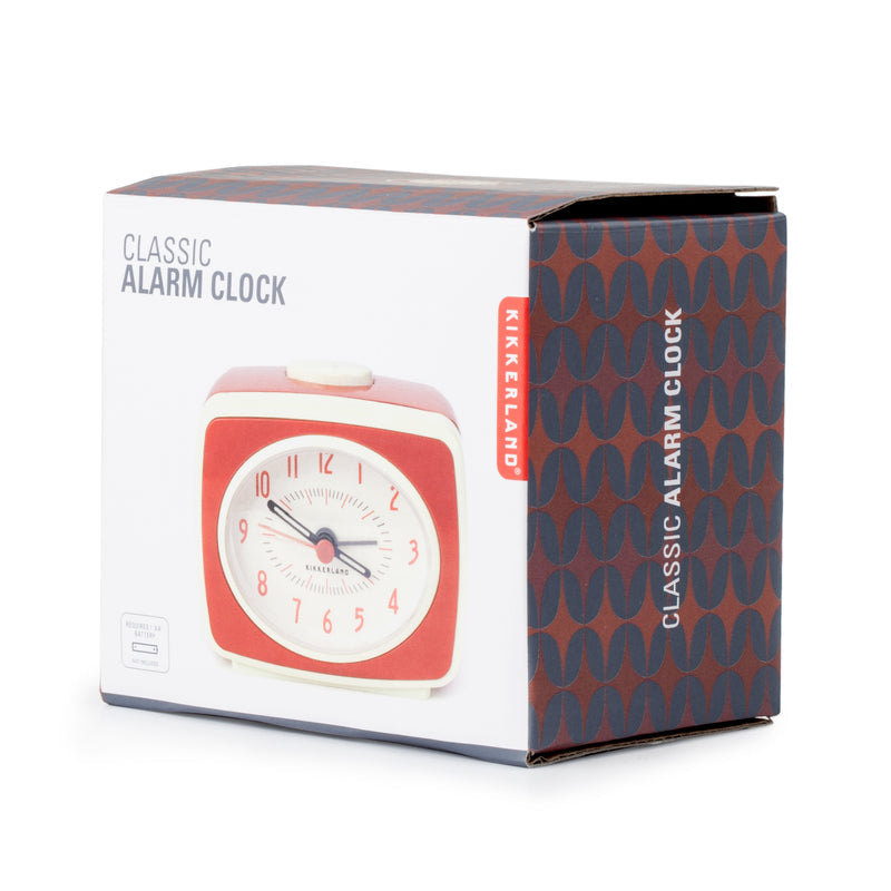Classic Alarm Clock Red Clocks Kikkerland  Paper Skyscraper Gift Shop Charlotte
