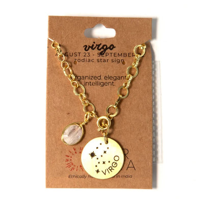 Zodiac Star Sign Necklace- VIRGO Jewelry Fair Anita  Paper Skyscraper Gift Shop Charlotte