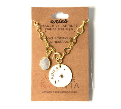 Zodiac Star Sign Necklace- ARIES Jewelry Fair Anita  Paper Skyscraper Gift Shop Charlotte