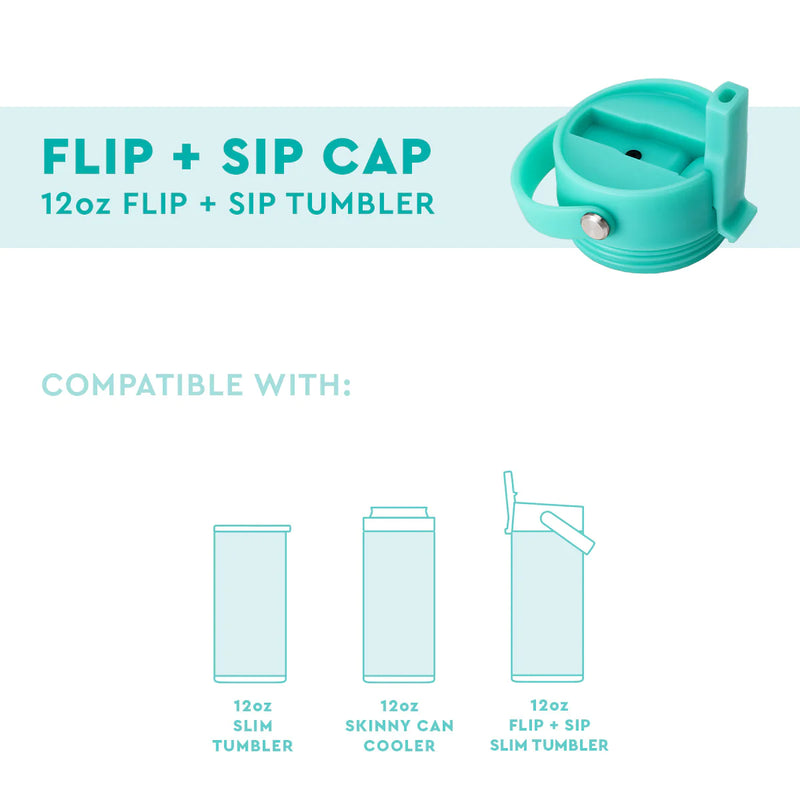 12oz Flip + Sip Water Bottle Cap | Black | Small Drinkware Swig  Paper Skyscraper Gift Shop Charlotte