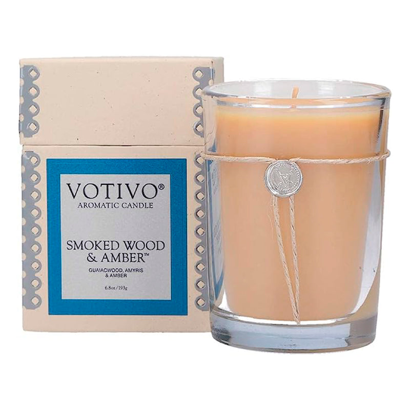 Aromatic Candle | 6.8oz | Smoked Wood and Amber Candles Votivo  Paper Skyscraper Gift Shop Charlotte