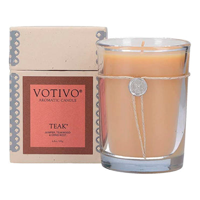 Aromatic Candle | 6.8oz | Teak Candle Votivo  Paper Skyscraper Gift Shop Charlotte