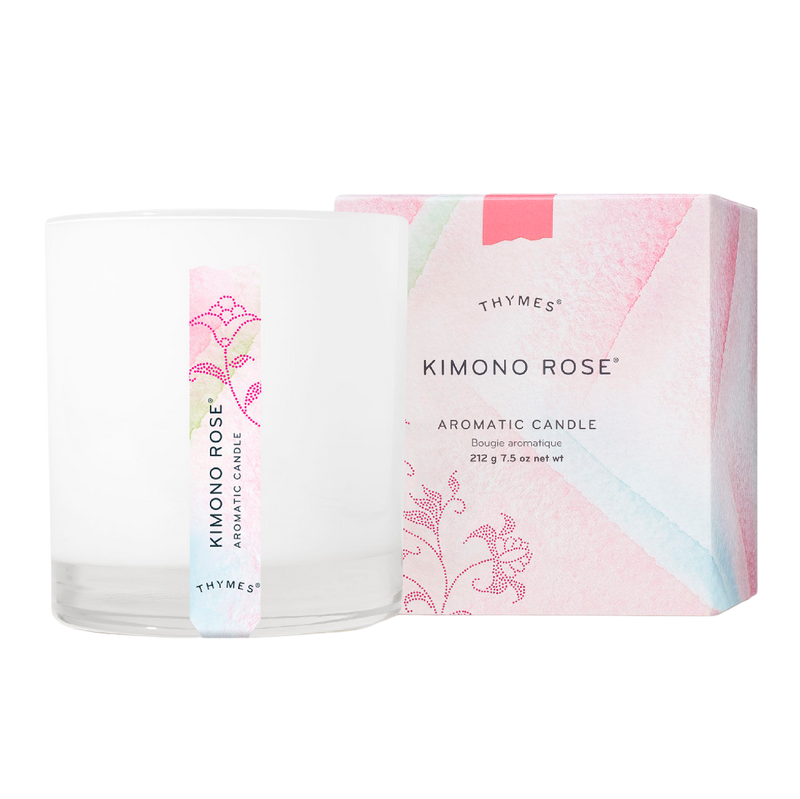 Aromatic Candle | Kimono Rose Candles Thymes  Paper Skyscraper Gift Shop Charlotte