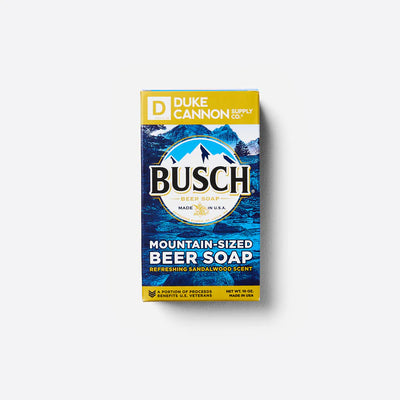 Busch Beer Soap Men's Beauty Duke Cannon  Paper Skyscraper Gift Shop Charlotte
