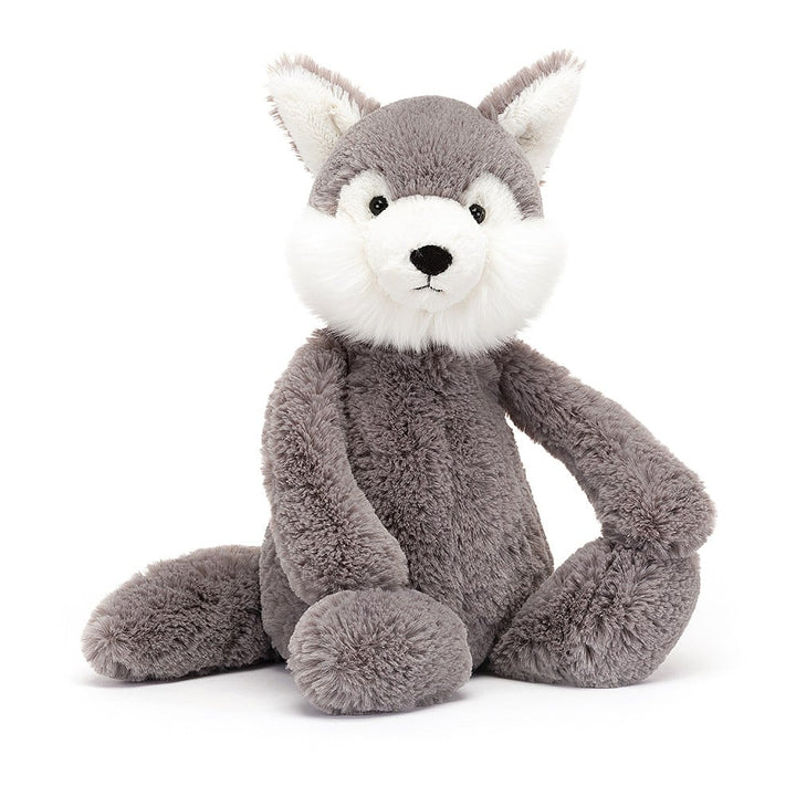 Bashful Wolf | Medium Stuffed Animals Jellycat  Paper Skyscraper Gift Shop Charlotte