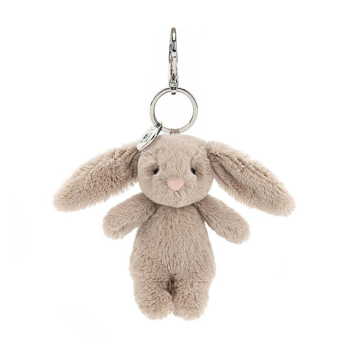 Bashful Bunny Beige Bag Charm BOOK Jellycat  Paper Skyscraper Gift Shop Charlotte