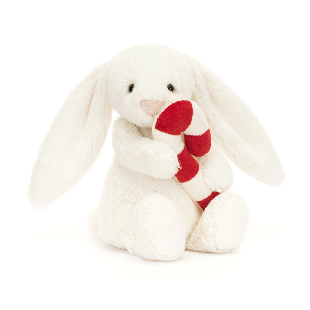 Bashful Bunny with Candy Cane Stuffed Animals Jellycat  Paper Skyscraper Gift Shop Charlotte