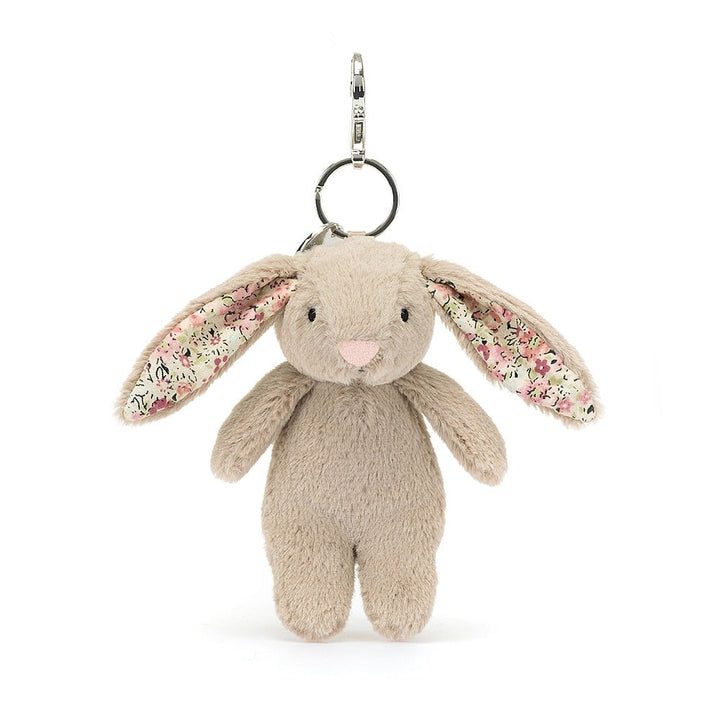 Blossom Beige Bunny Bag Charm Stuffed Animal Jellycat  Paper Skyscraper Gift Shop Charlotte