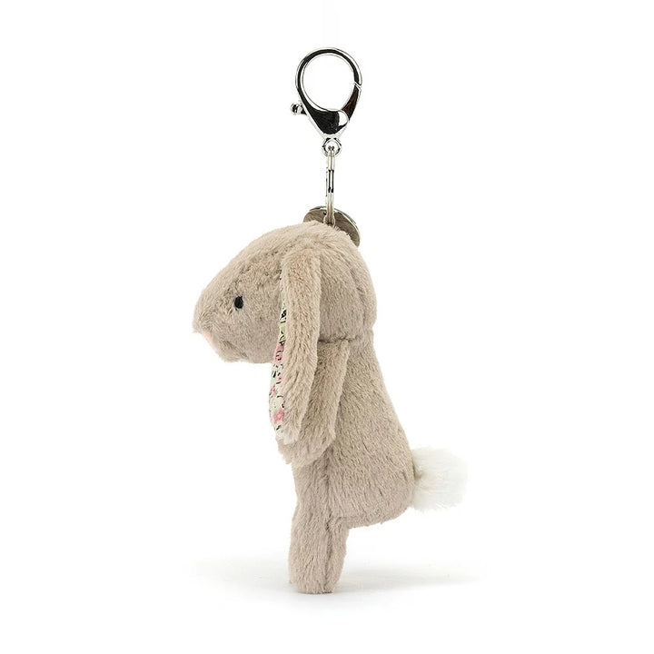 Blossom Beige Bunny Bag Charm Stuffed Animal Jellycat  Paper Skyscraper Gift Shop Charlotte