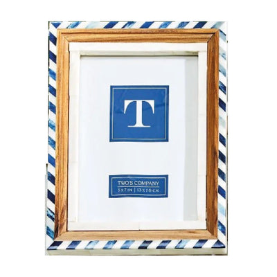 Blue and White Frame 5x7  Two's Company  Paper Skyscraper Gift Shop Charlotte