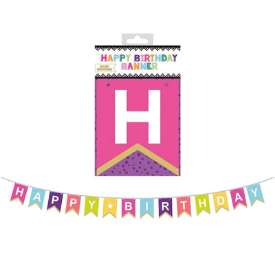 Bold and Bright Birthday Banner Birthday Party Partners  Paper Skyscraper Gift Shop Charlotte