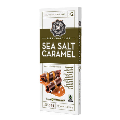 Sea Salt Caramel Bar 3.5oz CAND Chocolate Chocolate Chocolate Co  Paper Skyscraper Gift Shop Charlotte