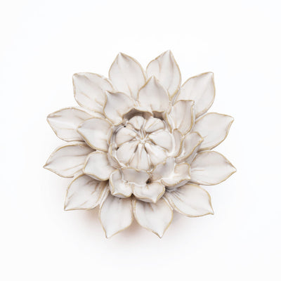 Dahlia Ivory Ceramic Flower | Chive Home Decor CHIVE  Paper Skyscraper Gift Shop Charlotte