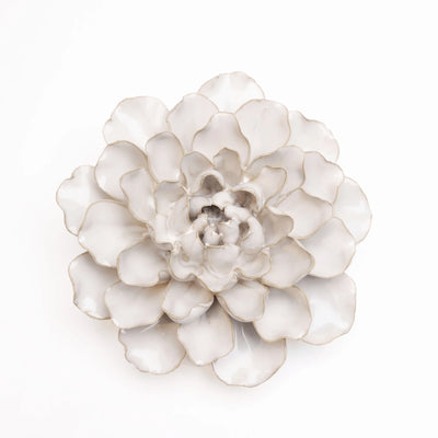 Large Ivory Ceramic Flower | Chive Home Decor CHIVE  Paper Skyscraper Gift Shop Charlotte