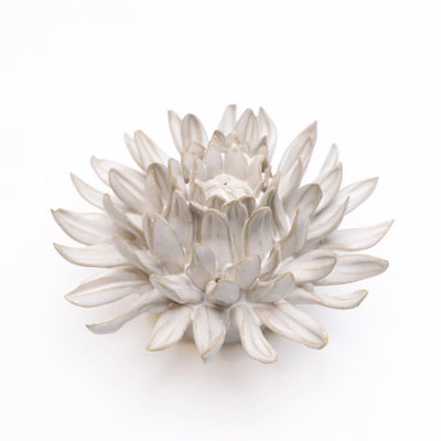 Medium Ivory Ceramic Flower Home Decor CHIVE  Paper Skyscraper Gift Shop Charlotte