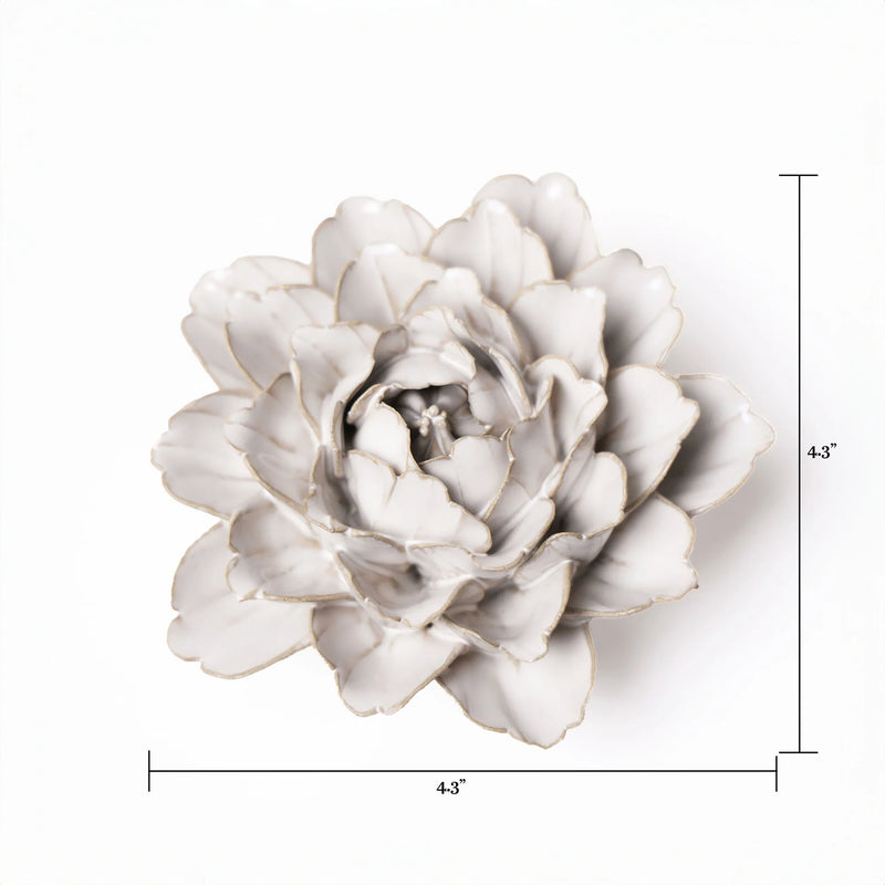 Zinnea Ivory Ceramic Flower | Chive Home Decor CHIVE  Paper Skyscraper Gift Shop Charlotte