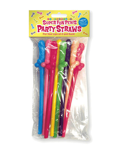 Super Fun Penis Straws -Multicolor 8 pack Partyware Little Genie  Paper Skyscraper Gift Shop Charlotte