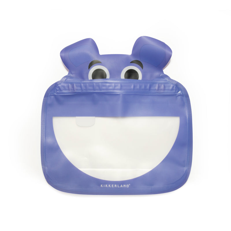 Hippo Zipper Bag S/3 Kitchen Kikkerland  Paper Skyscraper Gift Shop Charlotte
