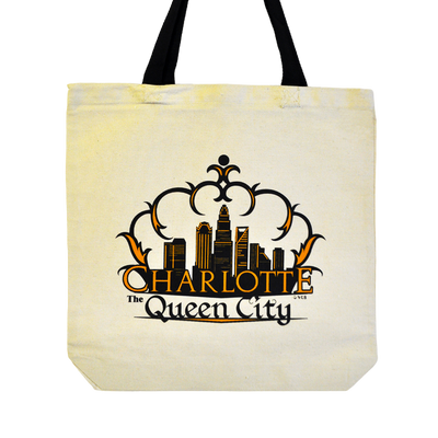 Canvas Tote | Charlotte Crown Skyline | Tan Tote Bags My City Souvenirs  Paper Skyscraper Gift Shop Charlotte
