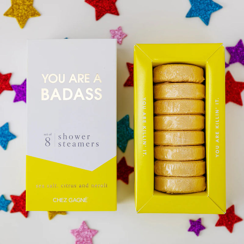 You Are a Badass Shower Steamers Beauty + Wellness Chez Gagné  Paper Skyscraper Gift Shop Charlotte
