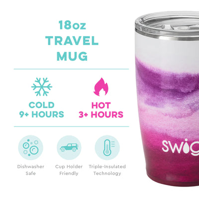 18oz Travel Mug | Amethyst Drinkware Swig  Paper Skyscraper Gift Shop Charlotte