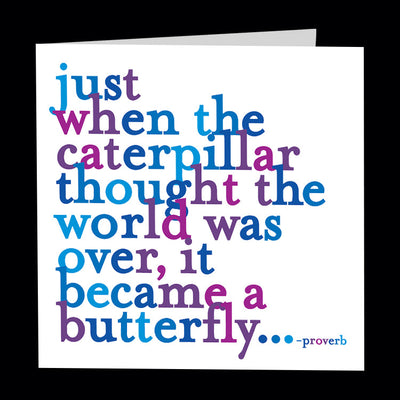 "Caterpillar... Butterfly" Card Cards Quotable Cards  Paper Skyscraper Gift Shop Charlotte