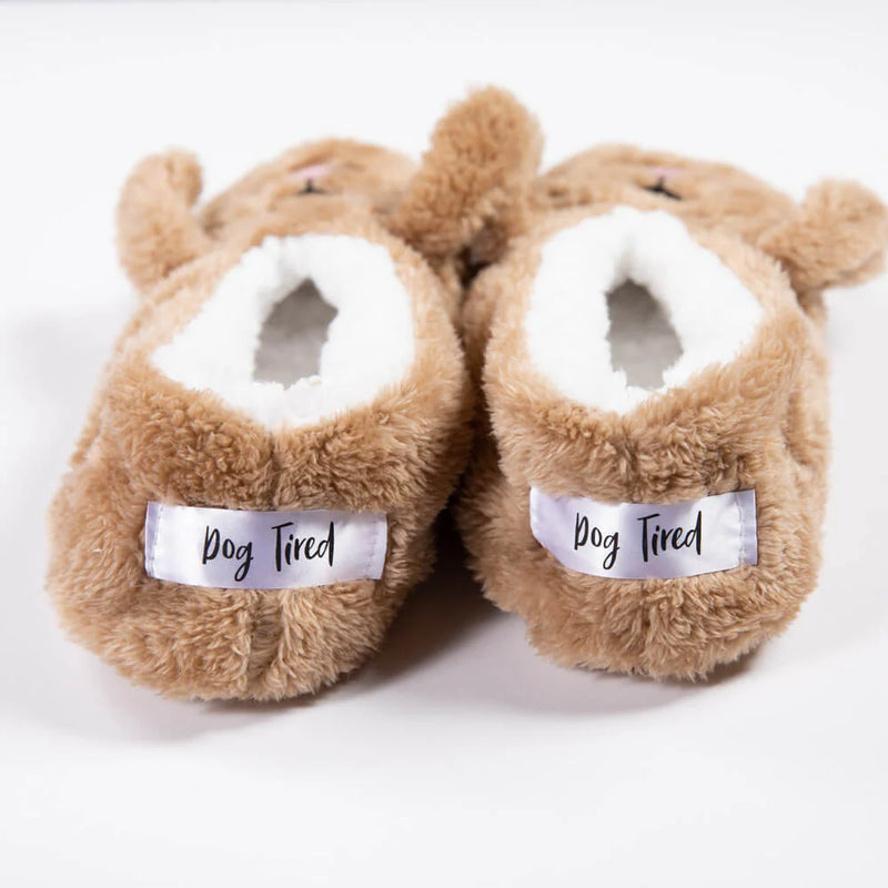 Dog Tired Footsies | Small Slippers Faceplant  Paper Skyscraper Gift Shop Charlotte
