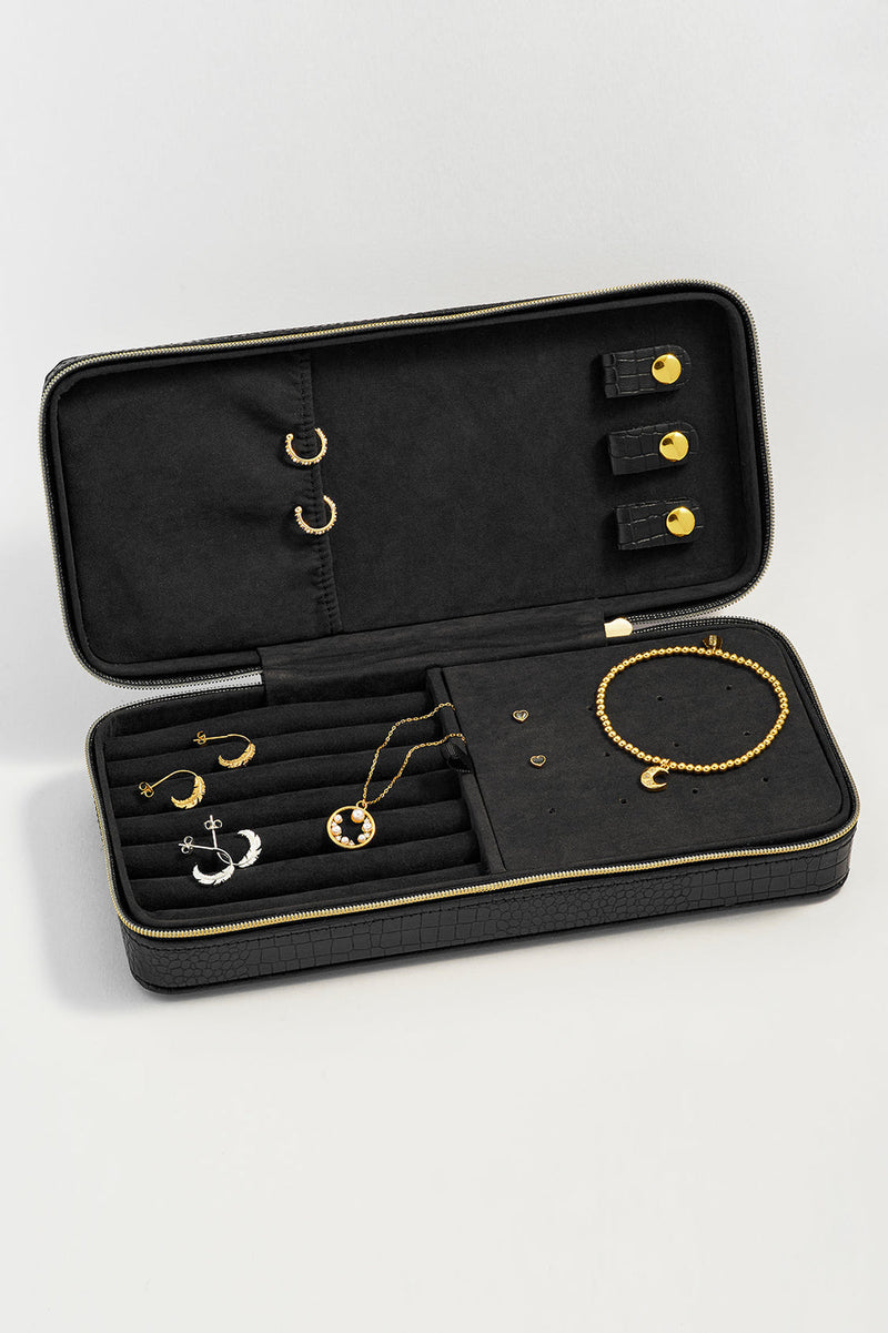 Sleek Necklace Box - Black Jewelry Estella Bartlett Ltd  Paper Skyscraper Gift Shop Charlotte