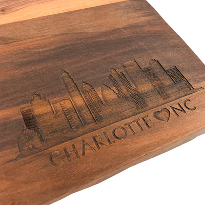Cutting Board | CLT Walnut | 9"x12" Kitchen Friendlily Press  Paper Skyscraper Gift Shop Charlotte