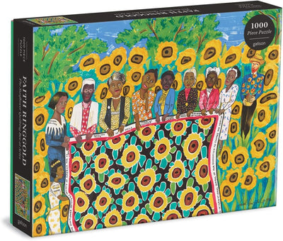 1000 pcs Puzzle | Faith Ringgold The Sunflower Quilting BOOK Chronicle  Paper Skyscraper Gift Shop Charlotte