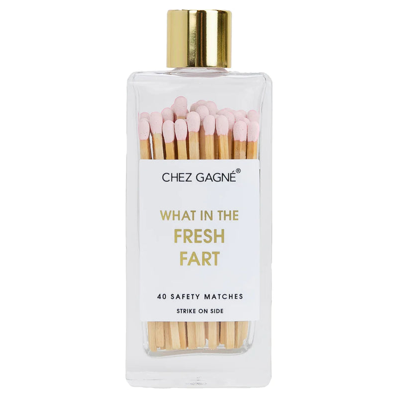 What in the Fresh Fart- Light Pink Matches Matches Chez Gagné  Paper Skyscraper Gift Shop Charlotte