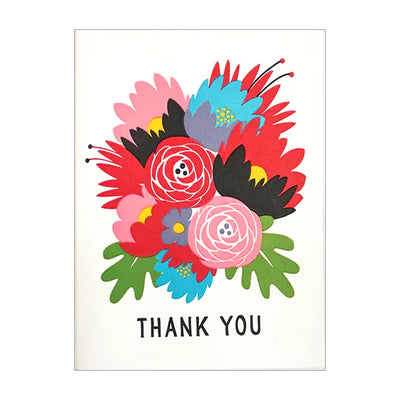 Thank You Bouquet | Thank You Card Cards Fugu Fugu Press  Paper Skyscraper Gift Shop Charlotte