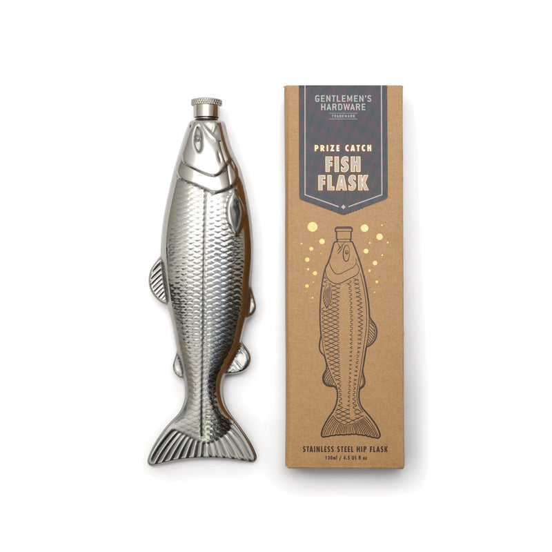 Fish Hip Flask Tools Gentlemen&
