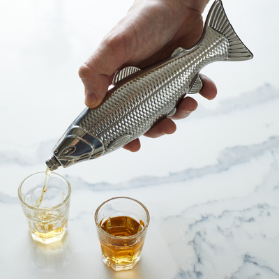 Fish Hip Flask Tools Gentlemen's Hardware  Paper Skyscraper Gift Shop Charlotte