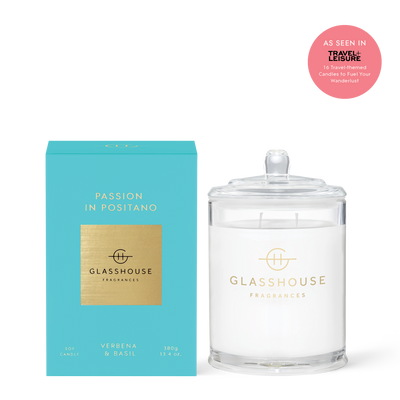 Passion in Positano | 13.4 oz. Candle Home & Garden Glass House Fragrances Paper Skyscraper Gift Shop Charlotte