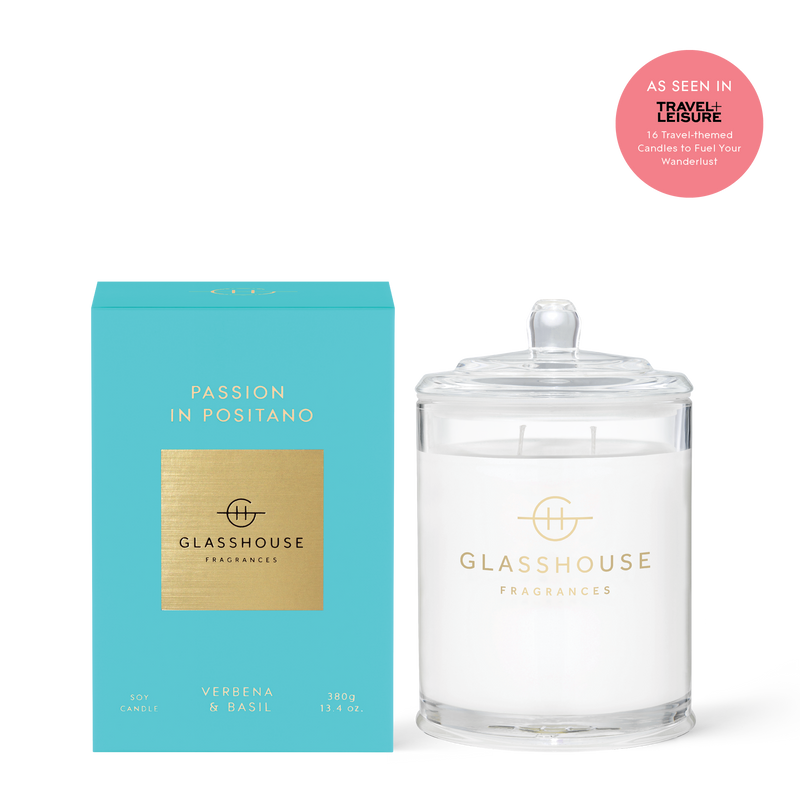 Passion in Positano | 13.4 oz. Candle Home & Garden Glass House Fragrances Paper Skyscraper Gift Shop Charlotte