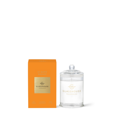St. Barts Bronze | 2.1 oz. Candle Home & Garden Glass House Fragrances Paper Skyscraper Gift Shop Charlotte