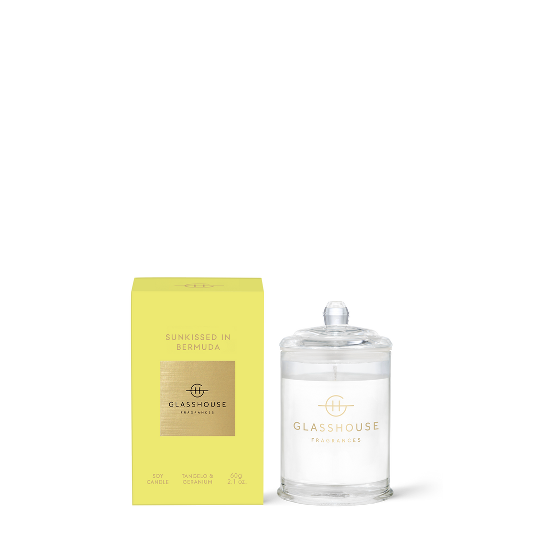 Sunkissed in Bermuda | 2.1 oz. Candle Home & Garden Glass House Fragrances Paper Skyscraper Gift Shop Charlotte