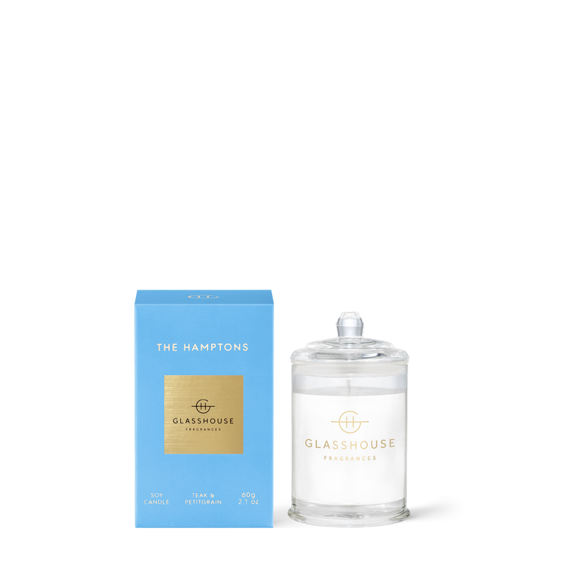 The Hamptons| 2.1 oz. Candle Home & Garden Glass House Fragrances Paper Skyscraper Gift Shop Charlotte